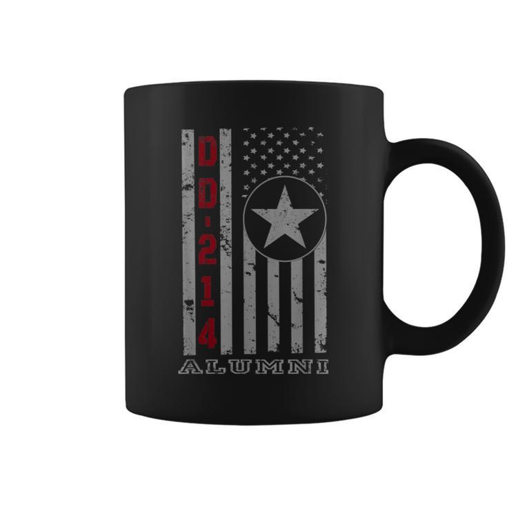 Dd214 Alumni American Flag Vintage Veteran Coffee Mug