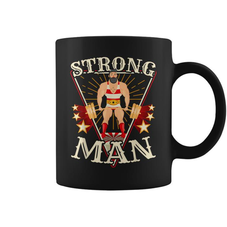 Deadlift Vintage Circus Strongman Costume Coffee Mug