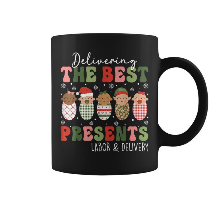 Delivering The Best Presents Labor Delivery Nurse Christmas Coffee Mug