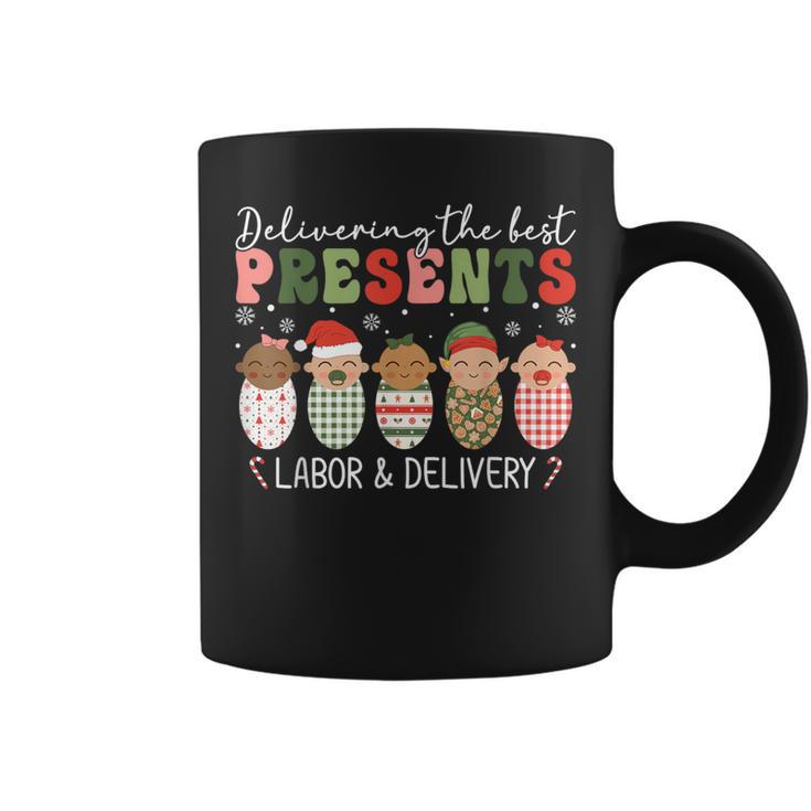 Delivering The Best Presents Labor Delivery Nurse Christmas Coffee Mug