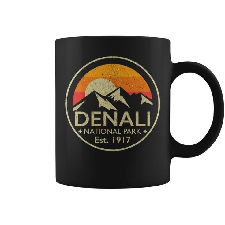 Denali National Park Alaska Retro Hiking Camping Coffee Mug
