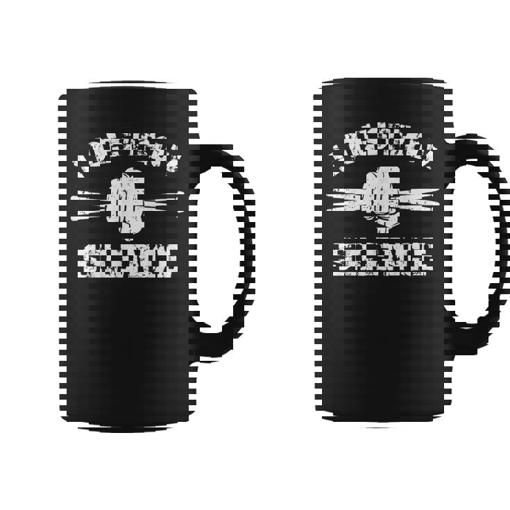 I Destroy Silence Awesome Drummer Drums Accessories Coffee Mug