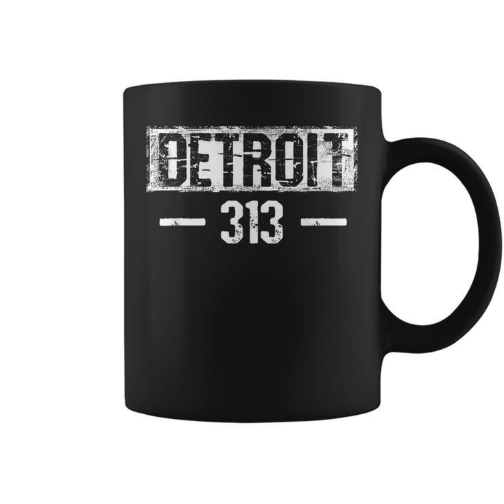 This Is My Detroit 313 Michigan DistressedCoffee Mug