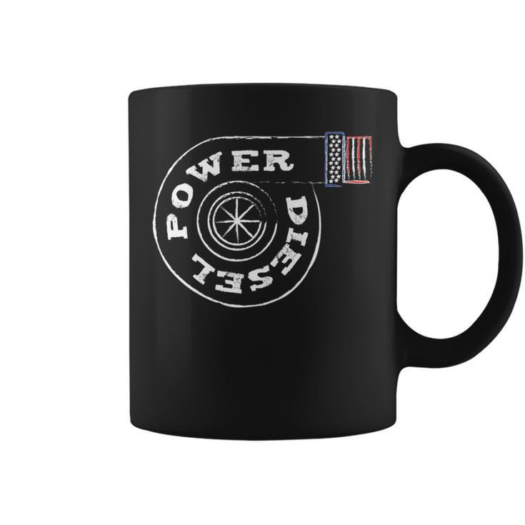 Diesel Power Usa Flag Turbo Turbocharger Coffee Mug