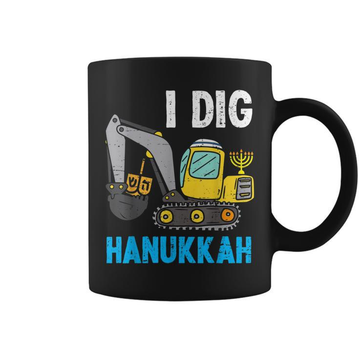 I Dig Hanukkah Excavator Construction Toddler Hanukkah Boys Coffee Mug