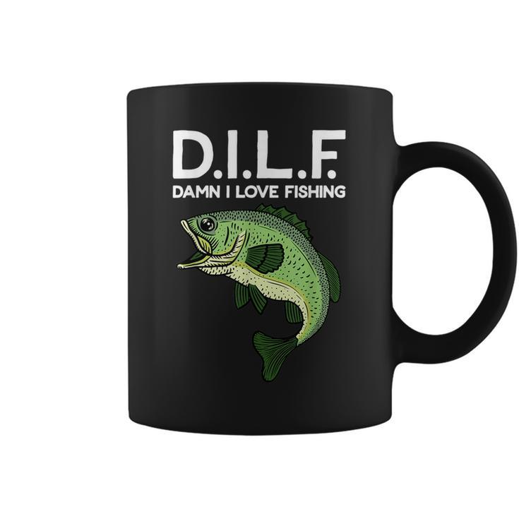 DILF Damn I Love Fishing Coffee Mug