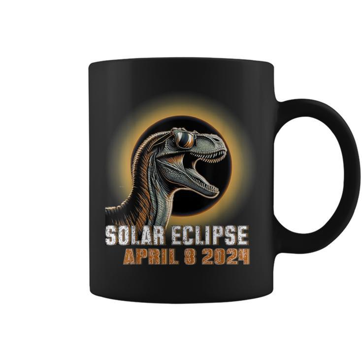 Dinosaur Solar Eclipse 2024 Total Solar Eclipse Coffee Mug