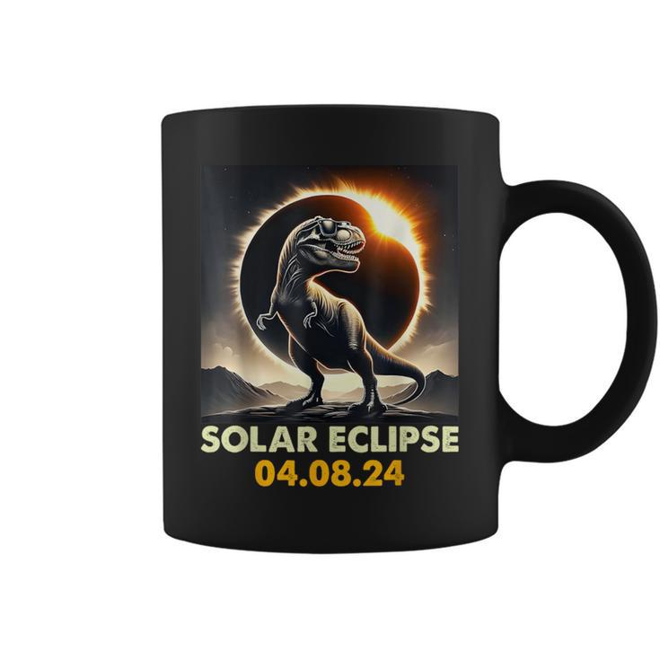 Dinosaur Solar Eclipse Totality T Rex Eclipse April 8 2024 Coffee Mug
