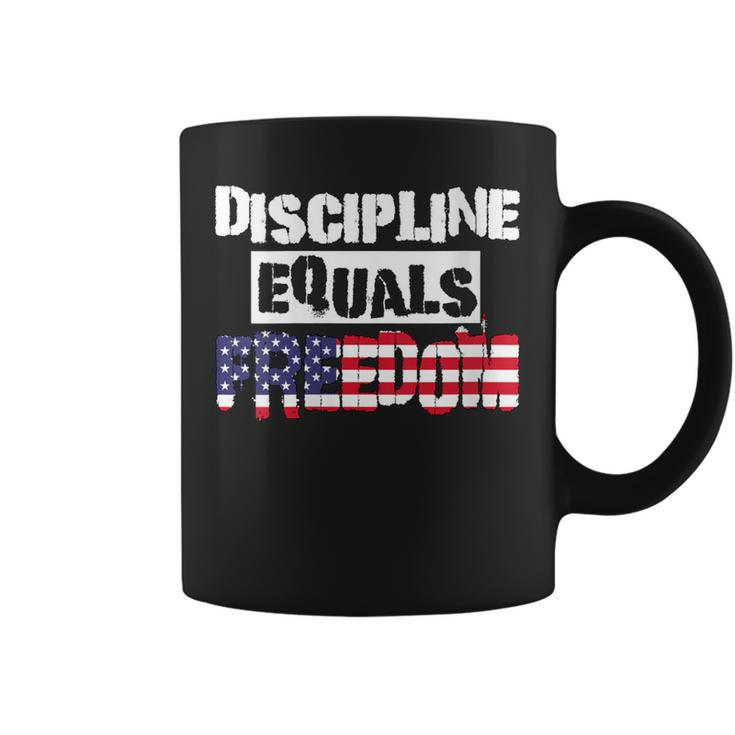 Discipline Is Equal To Freedom American Flag Patriot Coffee Mug