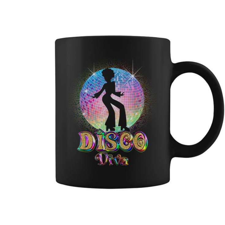 Disco Diva Retro 70'S 80'S Seventies Retro Disco Ball Coffee Mug