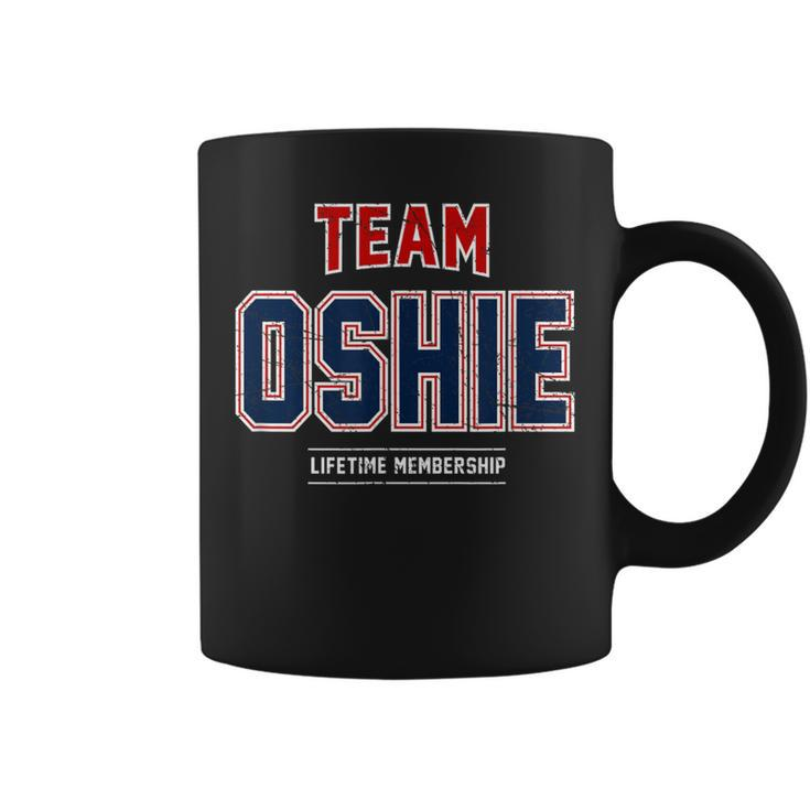 Distressed Team Oshie Proud Family Last Name Surname Coffee Mug