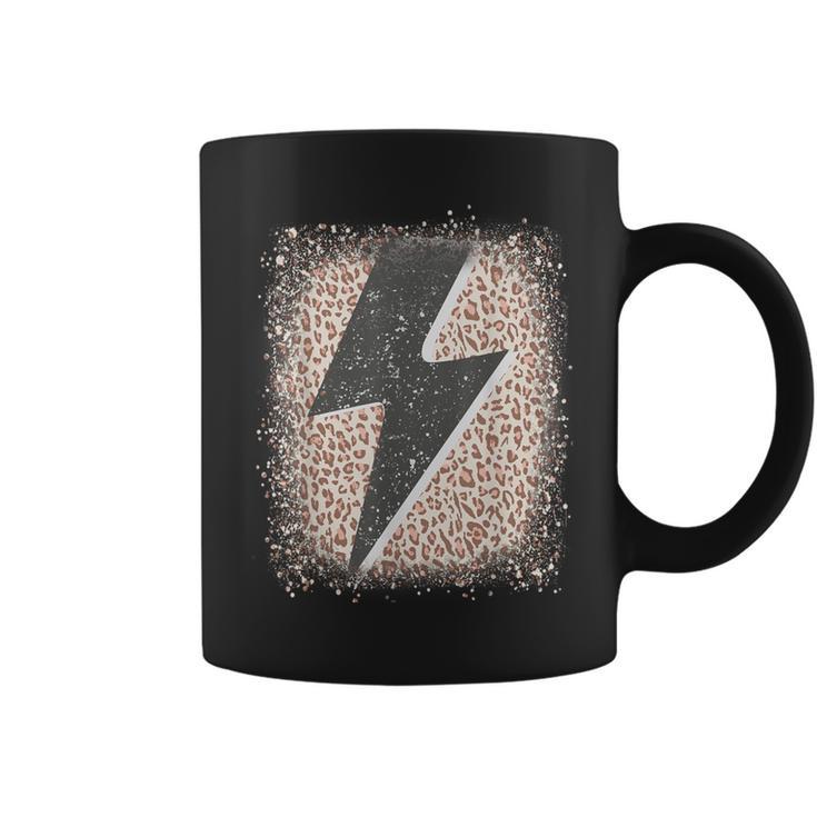 Distressed Thunder Leopard Cheetah Print Lightning Bolt Coffee Mug