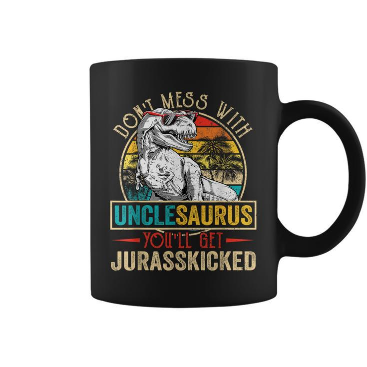 Distressed Unclesaurus Dinosaur T Rex Father's Day Coffee Mug