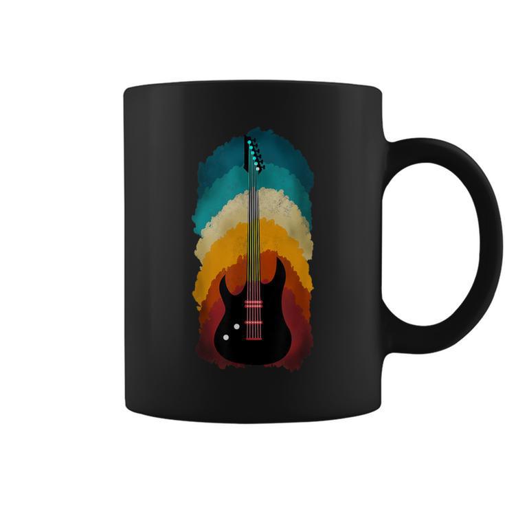 Distressed Vintage Style Guitars Musicians Music Retro Coffee Mug