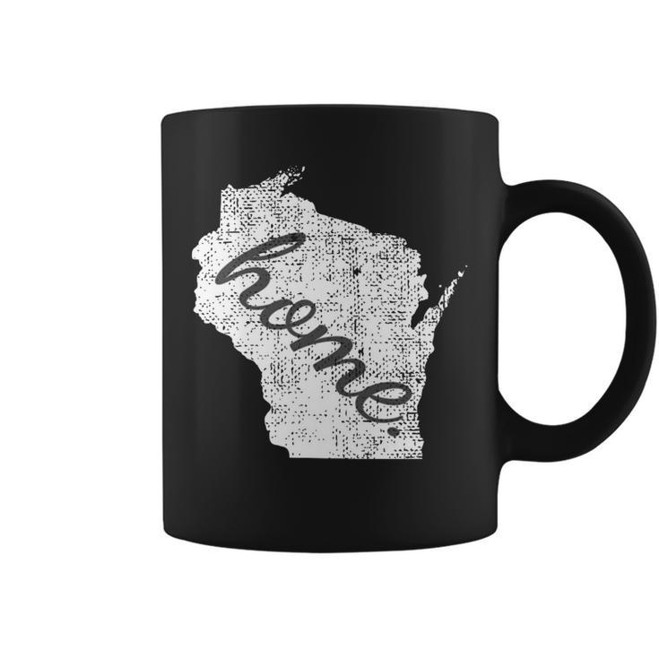 Distressed Wisconsin State Home Coffee Mug