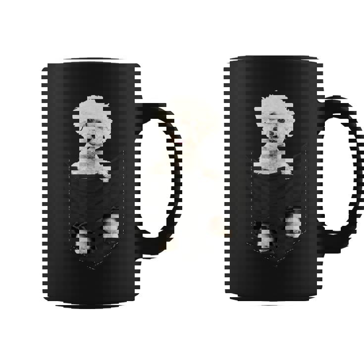 Divertido Bichón Frisé En Tu Bolsillo Para Los Amantes De Los Perros Bichon Frise Taza de café