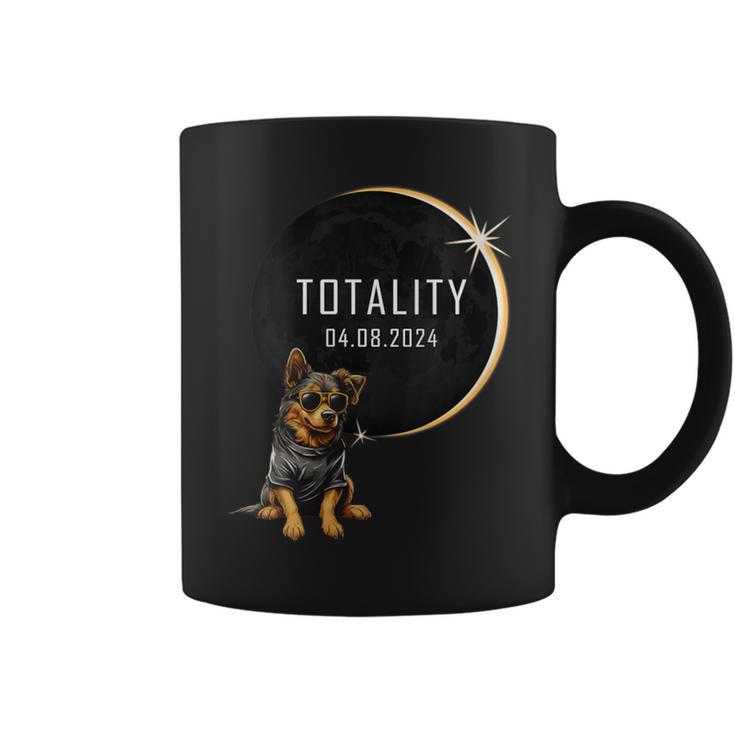 Dog Total Solar Eclipse 2024 Totality Dog Glasses Coffee Mug