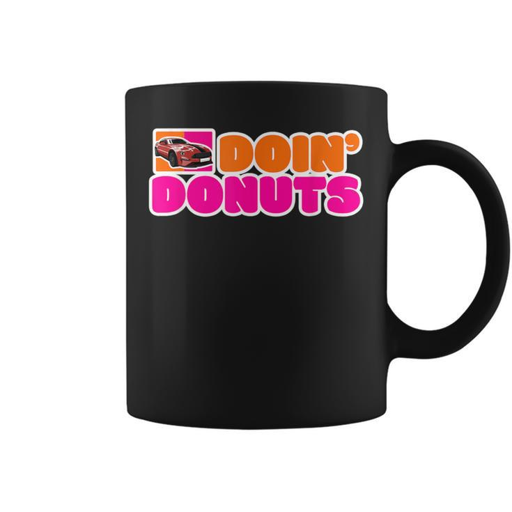 Doin' Donuts Car Lover Car Racing Turbo Drift Car Racer Coffee Mug