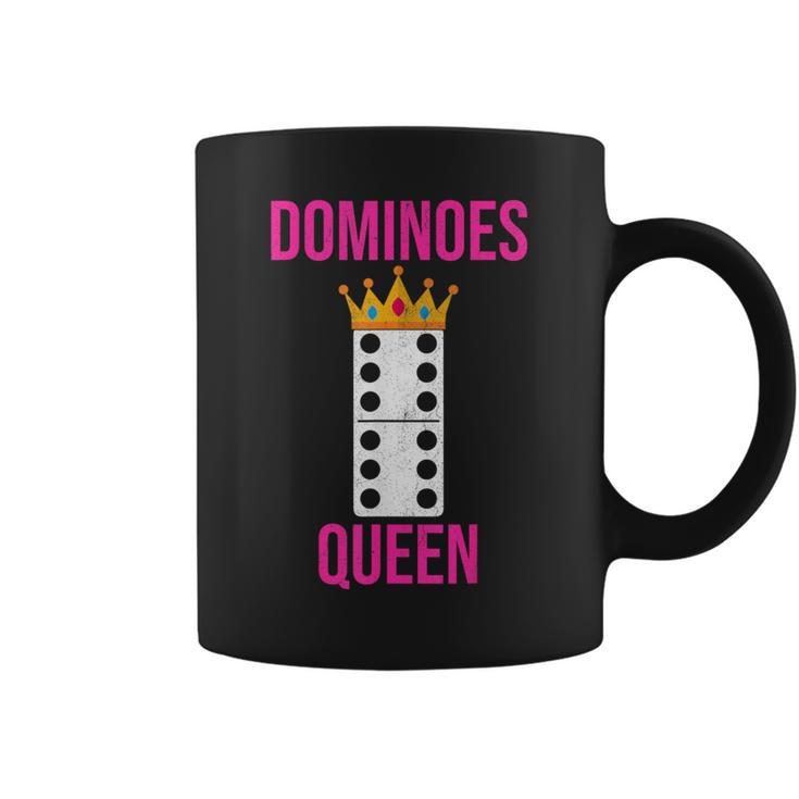 Dominoes Queen For Dominoes Lovers Distressed Coffee Mug
