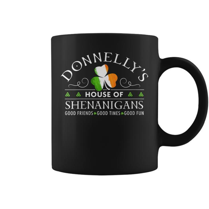 Donnelly House Of Shenanigans Irish Family Name Coffee Mug