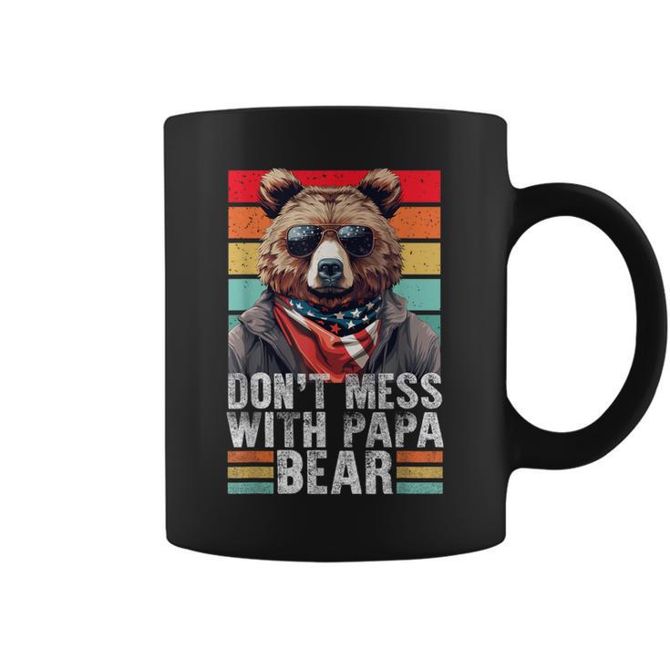 Don't Mess With Papa Bear Vintage Papa Bear Father's Day Coffee Mug