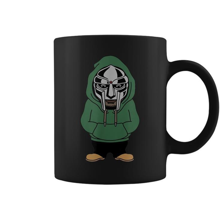 Doom Mask Super Villain All Caps Rap Coffee Mug