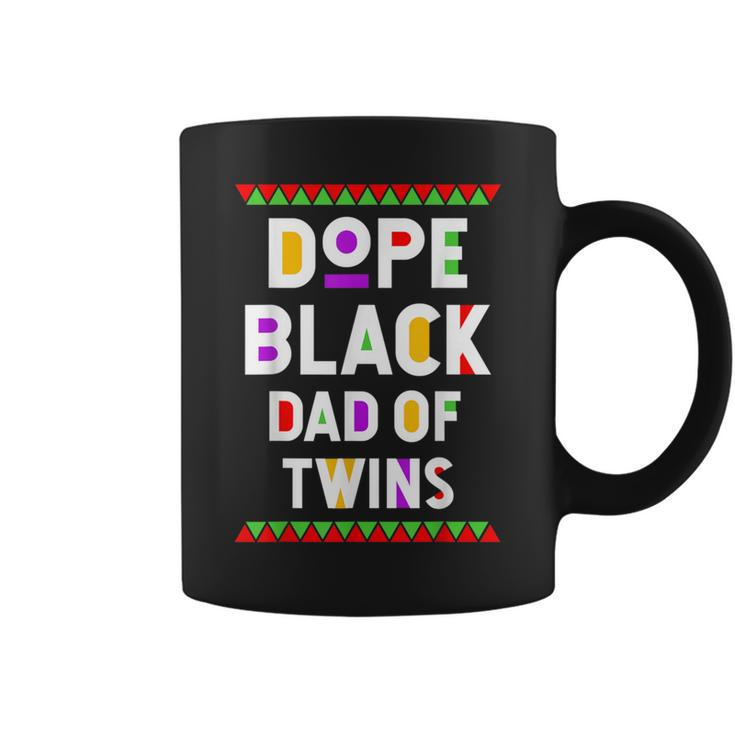Dope Black Dad Of Twins African American Black History Month Coffee Mug