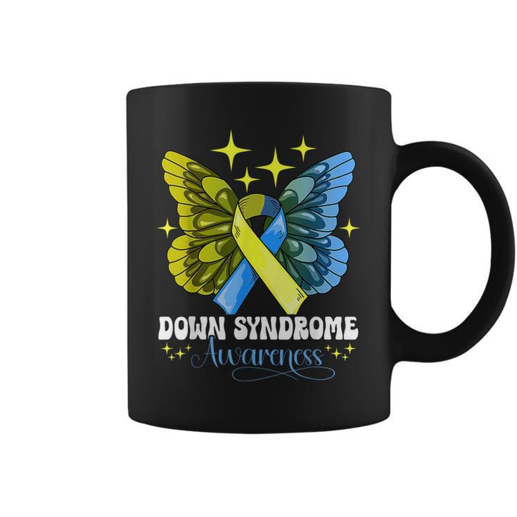 Down Syndrome Awareness Butterfly Down Syndrome Support Coffee Mug