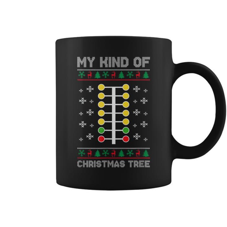 Drag Racing My Kind Of Christmas Tree Drag Racer Xmas Coffee Mug