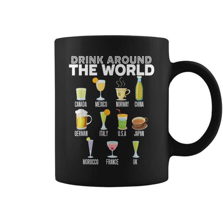 Drink Around The World Travel Tourist Road Trip Alcoholic Coffee Mug