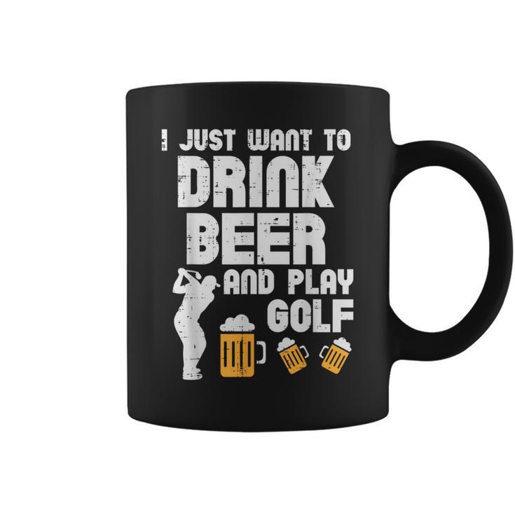 Drink Beer Play Golf Golfing Drinking Team Golfer Dad Coffee Mug