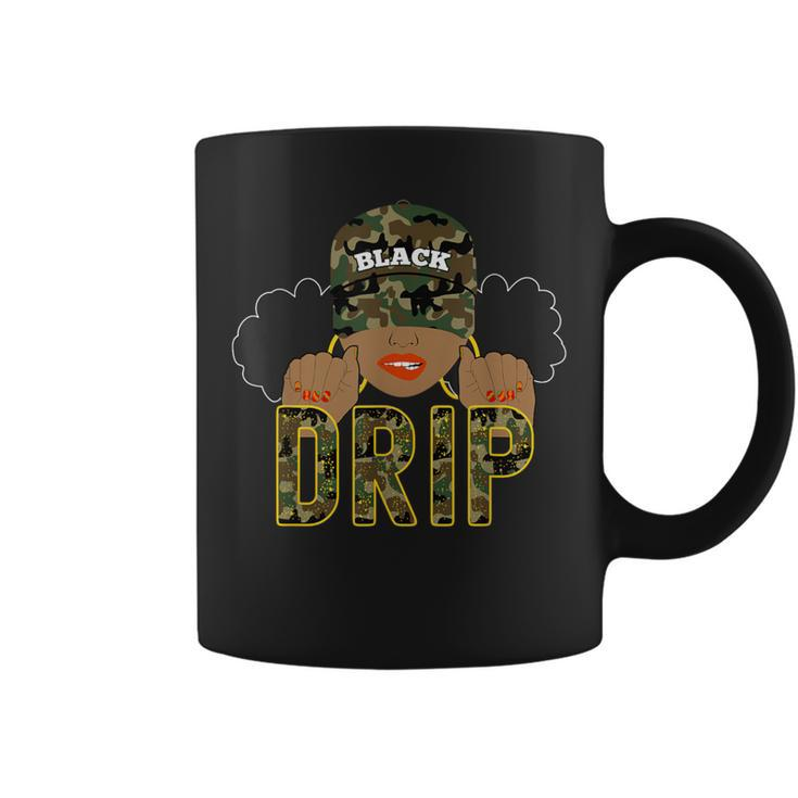Drip Black Woman Love To Shop Camo Coffee Mug