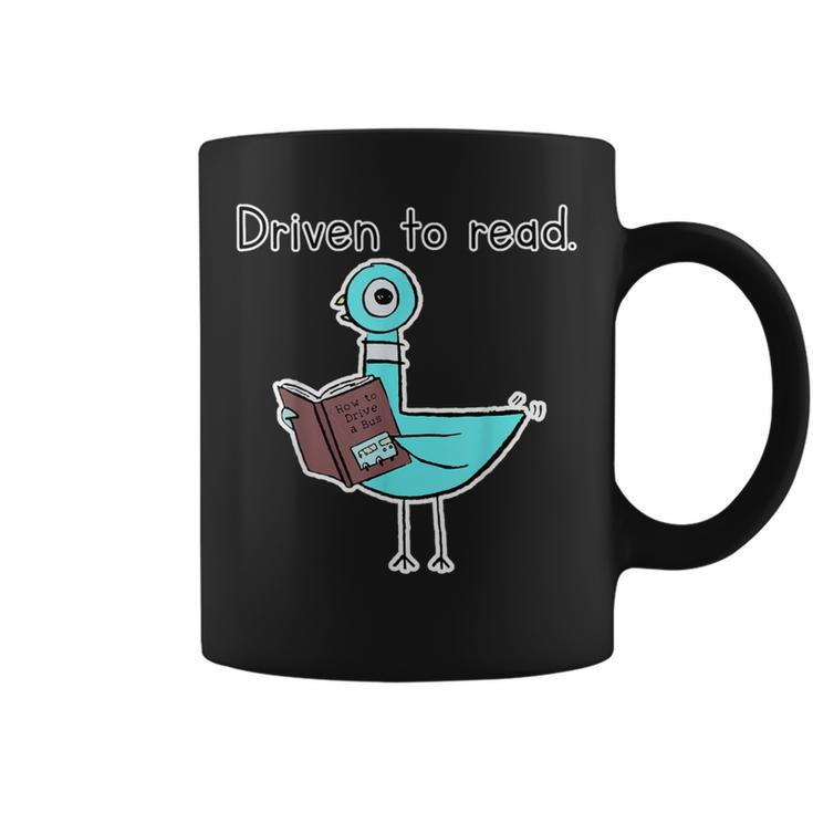 Driven To Read Pigeon Library Reading Books Reader Coffee Mug