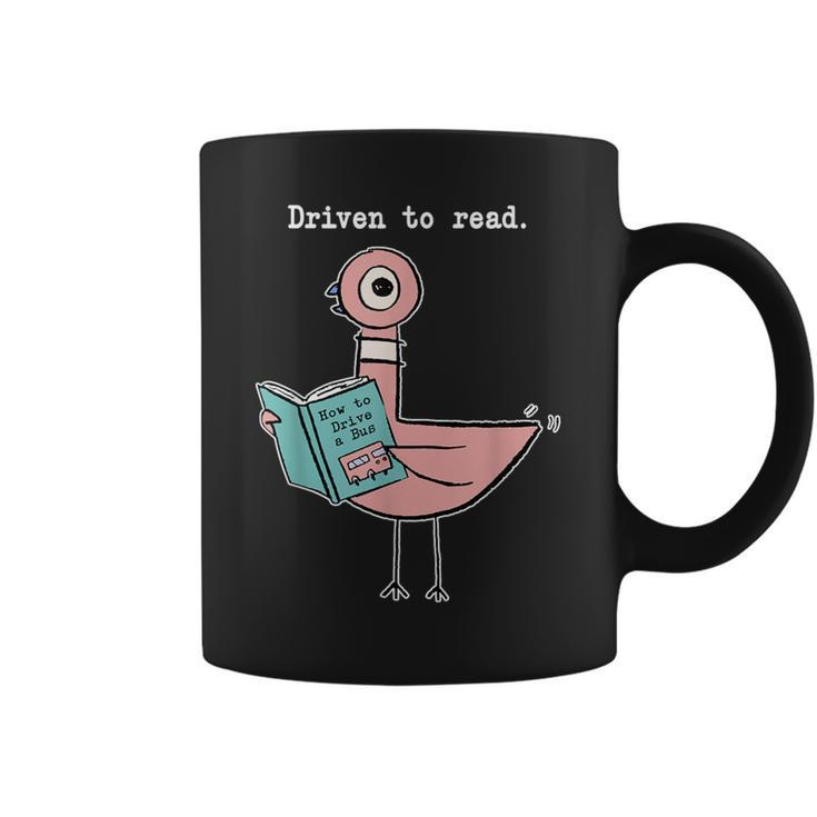Driven To Read Pigeon Library Reading Books Reader Coffee Mug