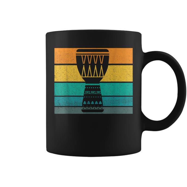 Drummer Retro African Drum Drumming Djembe Player Djembe Coffee Mug