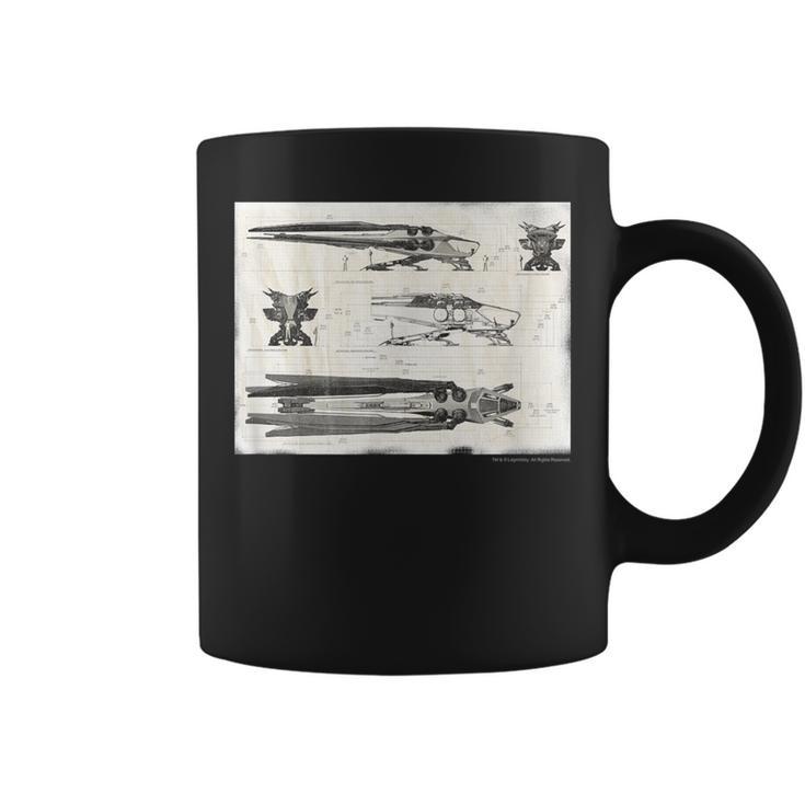 Dune Royal Ornithopter Blueprint Cream Coffee Mug