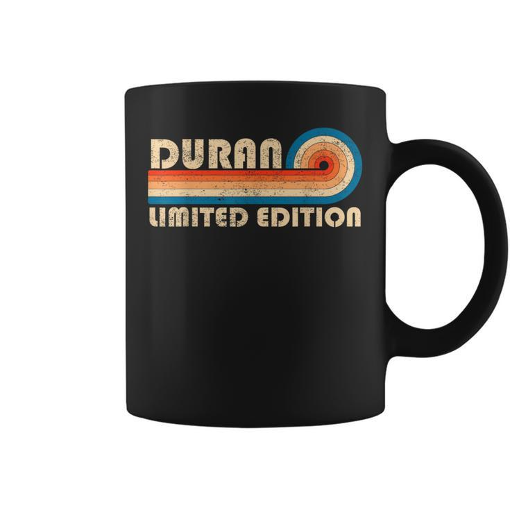Duran Surname Retro Vintage 80S 90S Birthday Reunion Coffee Mug