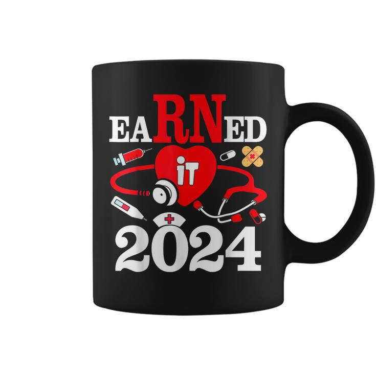 Earned It 2024 For Nurse Graduation Or Rn Lpn Class Of 2024 Coffee Mug