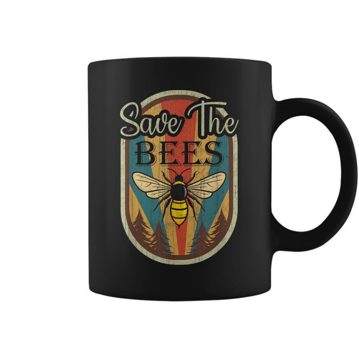 Earth Day Save The Bees Retro Graphic Earth Day Party Coffee Mug