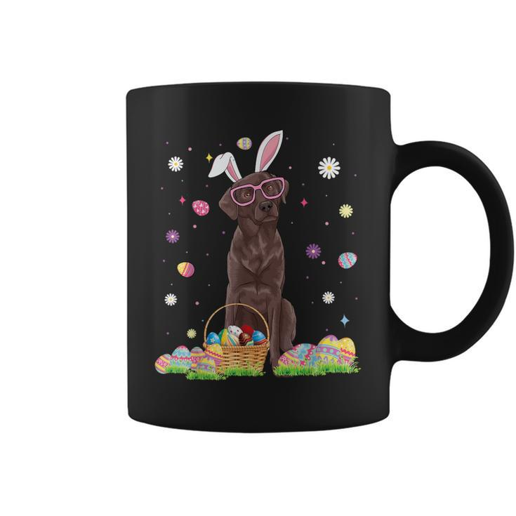 Easter Cute Chocolate Labrador Dog Lover Bunny Eggs Easter Coffee Mug