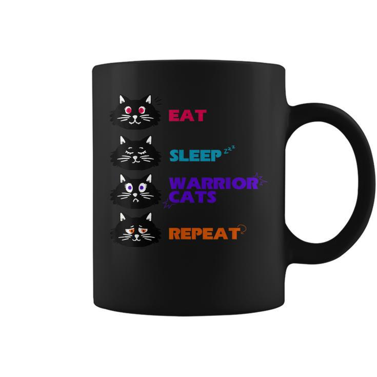 Eat-Sleep-Cat Warrior-Repeat-Cat Lover Coffee Mug