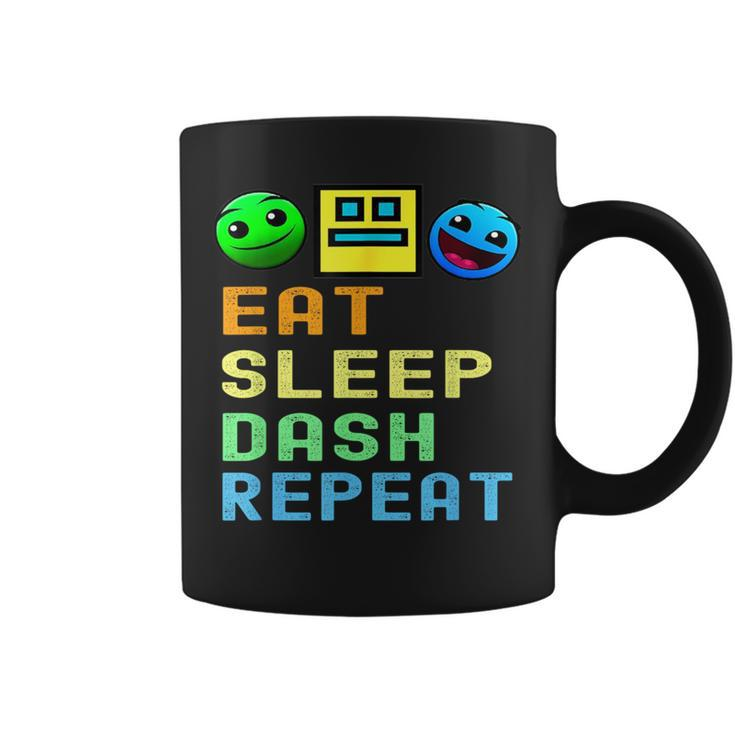 Eat Sleep Dash Repeat Video Game Geometry Video Gamer Coffee Mug