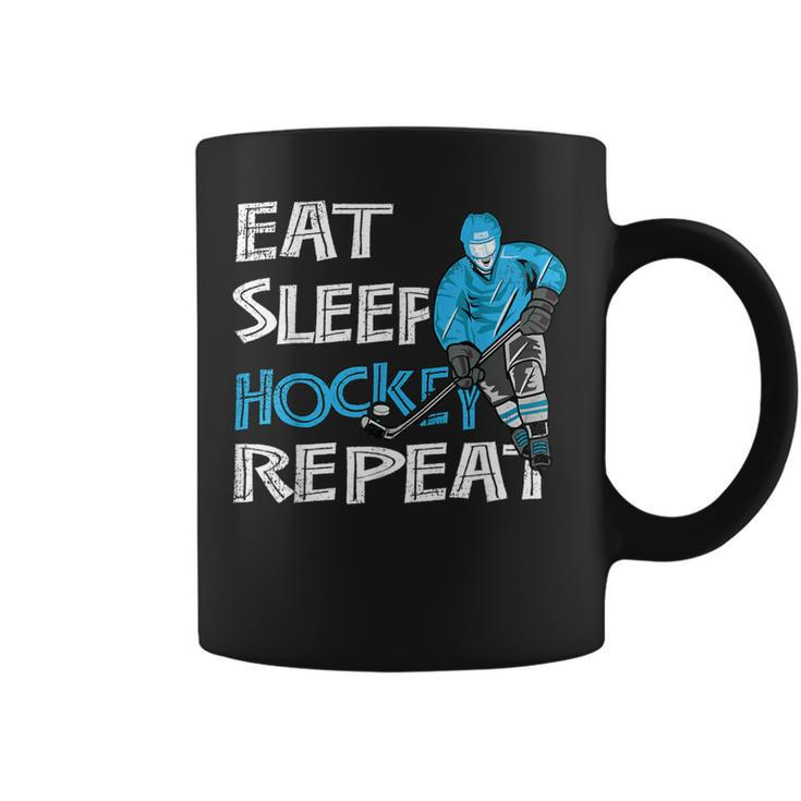 Eat Sleep Hockey Repeat For Boys And Coffee Mug