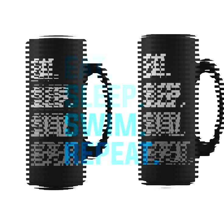 Eat Sleep Swim Repeat Natación Taza de café