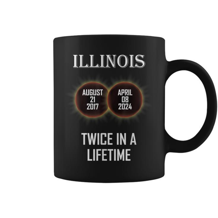 Eclipse 2024 2017 Twice In A Lifetime Illinois Solar Total Coffee Mug