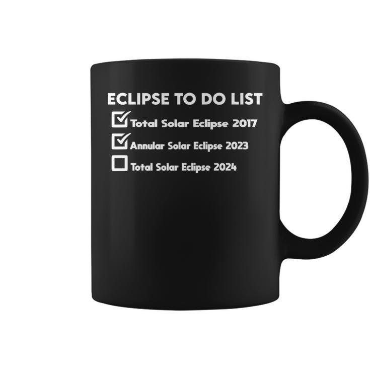 Eclipse Checklist Total Solar Eclipse 2024 Annular 2023 Coffee Mug