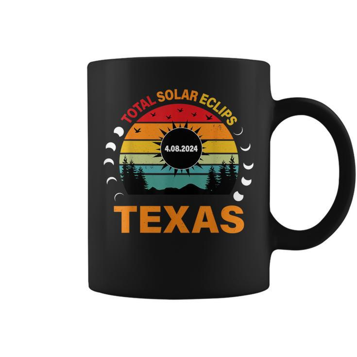 Eclipse Solar 2024 Texas Vintage Totality Texas Coffee Mug