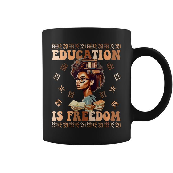 Education Is Freedom African American Black History Teacher Coffee Mug