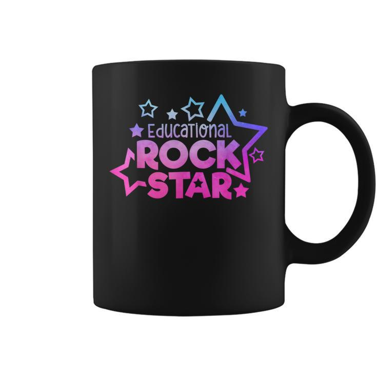 Educational Rockstar Teacher Quote Back To School Fun Coffee Mug