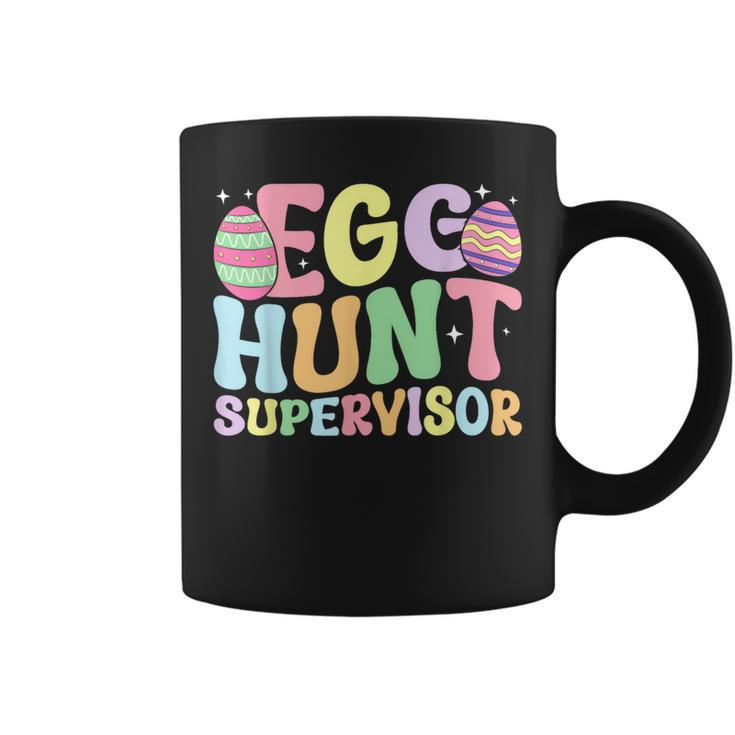 Egg Hunt Supervisor Retro Egg Hunting Party Mom Dad Easter Coffee Mug